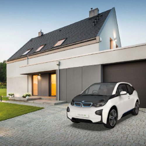 animation of charging point at home